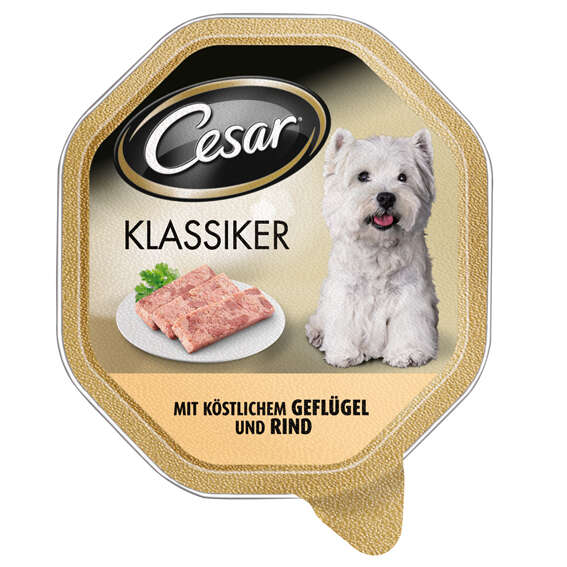 Cesar Hunde-Nassfutter Klassiker mit köstlichem Geflügel und Rind 150 g
